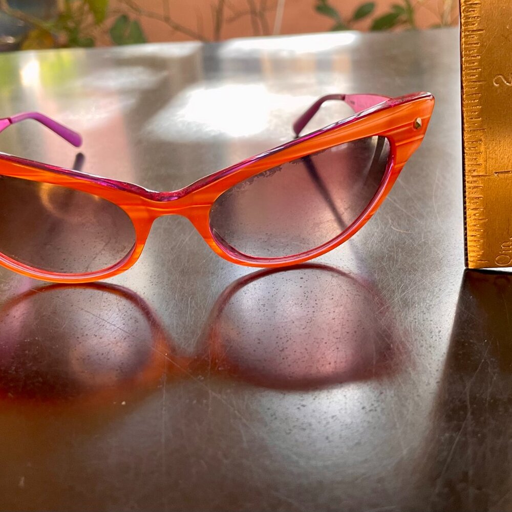 Christian Dior Cat Eyes Pink and Orange Meow! - Picture 3 of 11